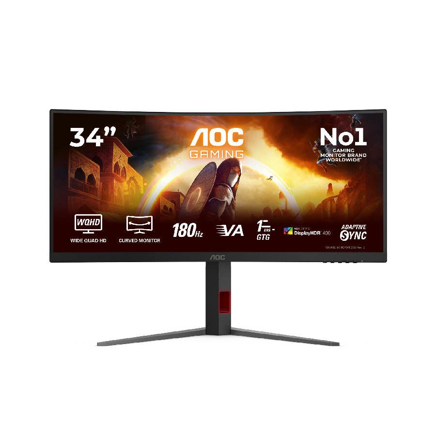 AOC G4 34'' CU34G4CA computer monitor 86.4 cm (34") 3440 x 1440 pixels Black, Red