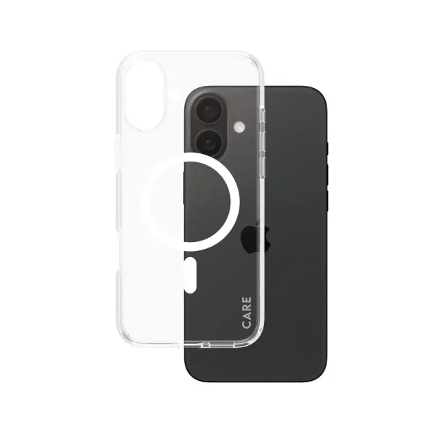 PanzerGlass CARE™ by ® Urban Combat Case Transparent w. White MagSafe iPhone 16 Plus