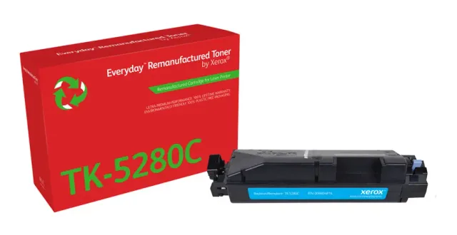 Everyday™ Cyan Remanufactured Toner by Xerox compatible with Kyocera TK-5280C, Standard capacity