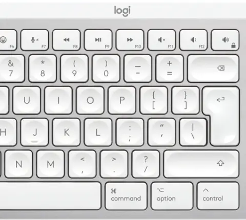 Logitech MX Keys S for Mac keyboard Office RF Wireless + Bluetooth QWERTY UK English Aluminium, White