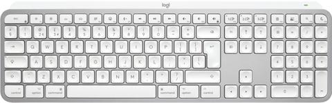 Logitech MX Keys S for Mac keyboard Office RF Wireless + Bluetooth QWERTY UK English Aluminium, White