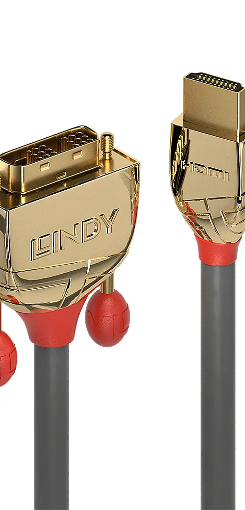 Lindy 0.5m HDMI to DVI-D Cable, Gold Line