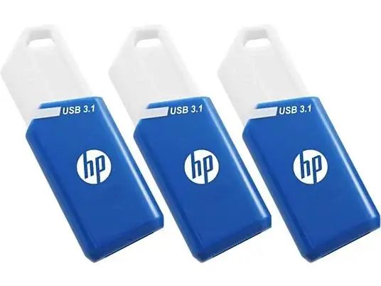HP X755W PACK x3 USB flash drive 128 GB USB Type-A 3.2 Gen 1 (3.1 Gen 1) Blue, White