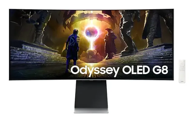 Samsung LS34DG850SUXDU computer monitor 86.4 cm (34") 3440 x 1440 pixels UltraWide Quad HD OLED Silver