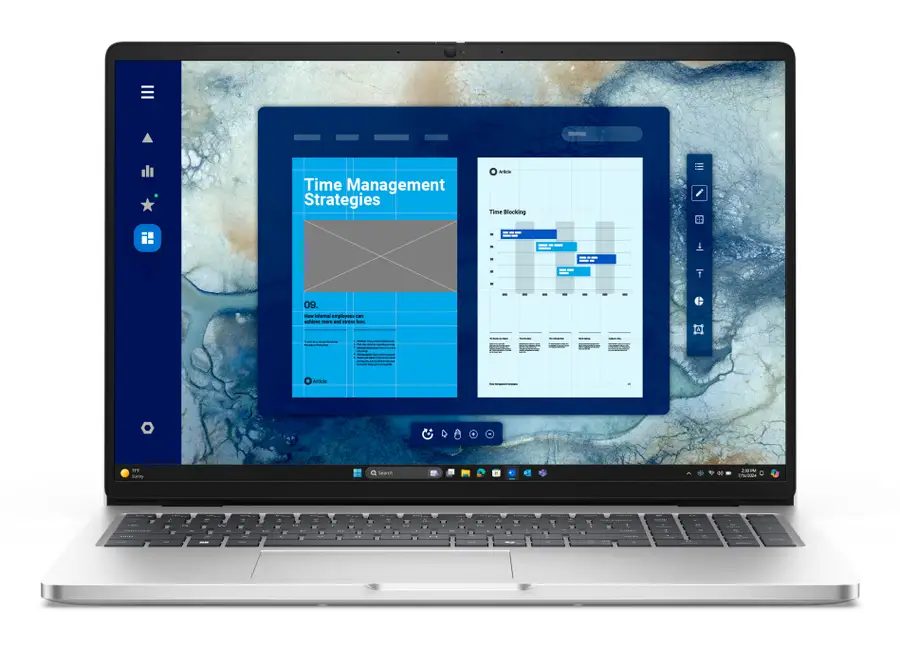 DELL Pro 16 PC16250 Intel Core Ultra 5 235U Laptop 40.6 cm (16") Full HD+ 16 GB DDR5-SDRAM 512 GB SSD Wi-Fi 6E (802.11ax) Windows 11 Pro German Platinum, Silver
