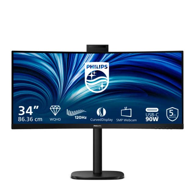 Philips 3000 series 34B2U3600CH/00 computer monitor 86.4 cm (34") 3440 x 1440 pixels Wide Quad HD LCD Black