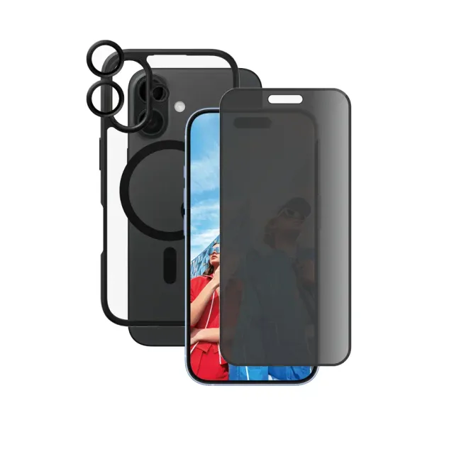 PanzerGlass ® | CARE by ® Flagship 3-in-1 Privacy Bundle iPhone 16 Clear screen protector Apple 1 pc(s)