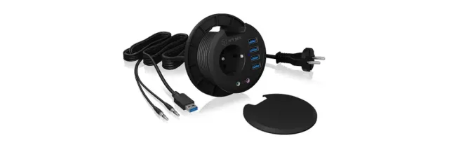 ICY BOX IB-HUB1430 socket-outlet Black