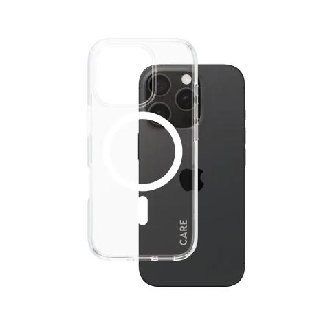PanzerGlass CARE™ by ® Urban Combat Case Transparent w. White MagSafe iPhone 16 Pro