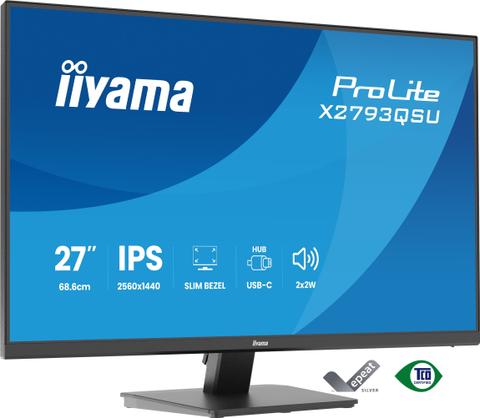 iiyama ProLite X2793QSU-B1 computer monitor 68.6 cm (27") 2560 x 1440 pixels Quad HD LED Black