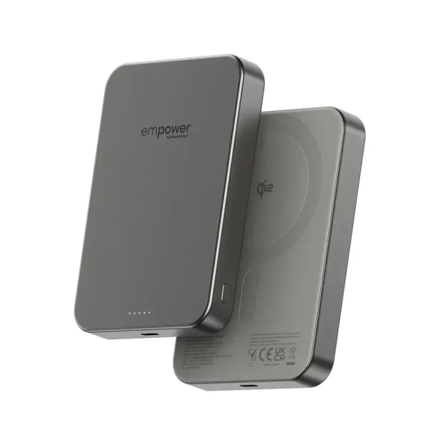 PanzerGlass empower™ by ® empower™ Bank | 10000mAh | Titanium Wireless charging