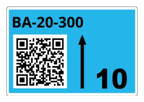 Brother LTZ15090FQR self-adhesive label Rectangle Light Blue