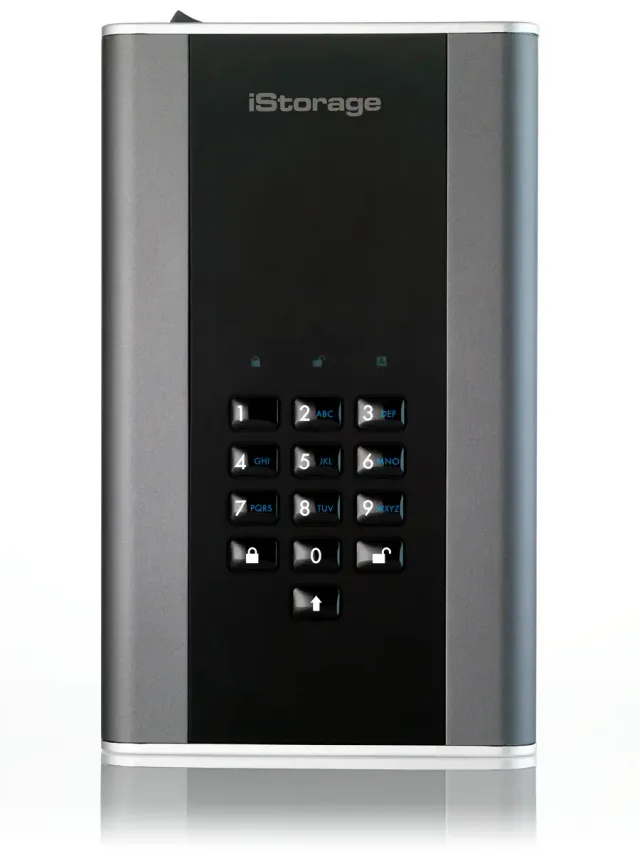 iStorage diskAshur DT² HDD 12TB | Secure Portable Desktop Drive |FIPS 140-2 Level 2, NCSC CPA, NLNCSA BSPA & NATO Restricted | AES-XTS 256-bit Hardware Encryption | Common Criteria EAL5+ (Hardware Certified) | PIN protected | OS & Platform Independent |GDPR, TAA Compliant|Brute force hack defence | Dust/Water Resistant