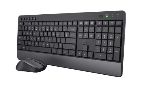 Trust Trezo keyboard Mouse included Universal RF Wireless QWERTZ German Black