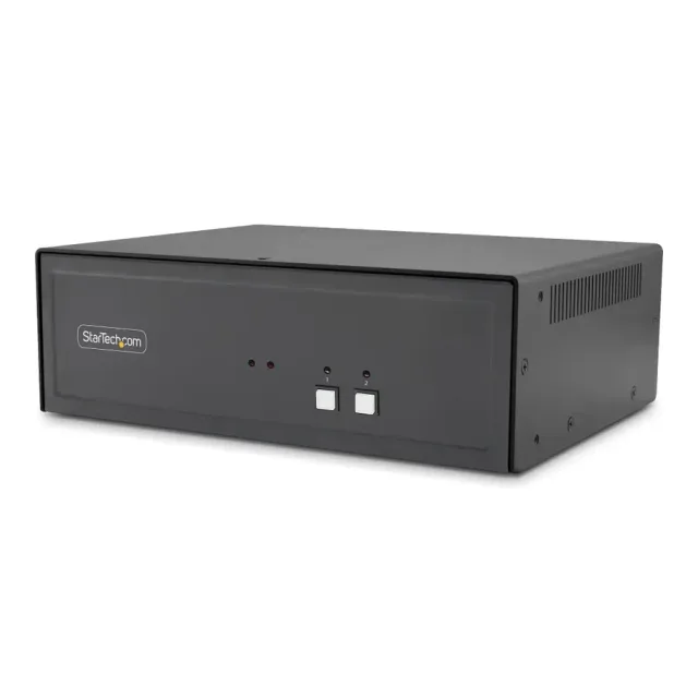 StarTech.com Secure 2-Port Dual-Monitor KVM Switch, HDMI or DisplayPort, 4K 60Hz, NIAP 4.0 Desktop KVM, Metal Housing, CAC Port, Made in the USA