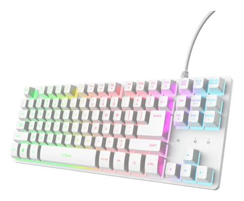 Trust GXT 833W Thado TKL keyboard Gaming USB QWERTZ German White