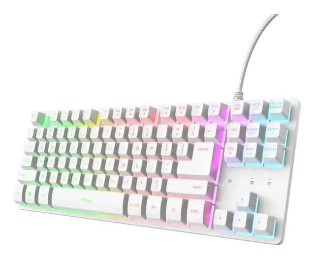 Trust GXT 833W Thado TKL keyboard Gaming USB QWERTZ German White