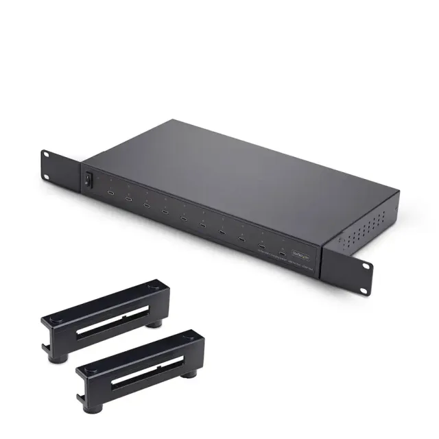 StarTech.com 10-Port USB-C Charging Hub, 60W Per Port, 350W Total Power, Multiport Charger Block / Station, TAA Compliant
