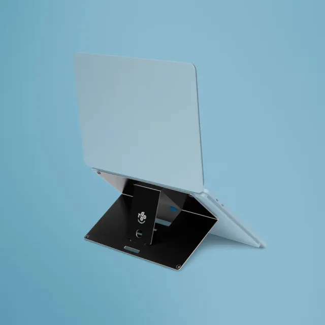 R-Go Tools Laptop stand R-Go Riser Attachable, adjustable, integrated with your laptop, aluminum, black