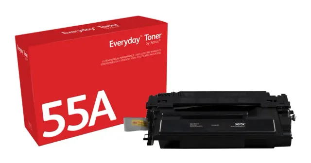 Everyday™ Black Toner by Xerox compatible with HP 55A (CE255A), Standard capacity