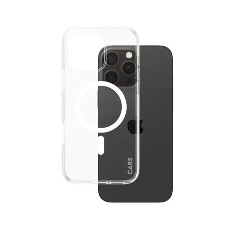 PanzerGlass CARE™ by ® Urban Combat Case Transparent w. White MagSafe iPhone 16 Pro Max