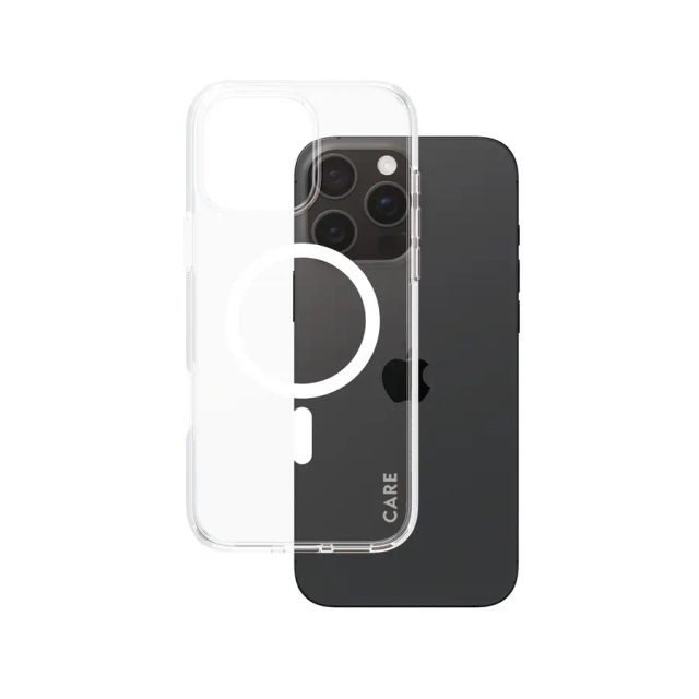 PanzerGlass CARE™ by ® Urban Combat Case Transparent w. White MagSafe iPhone 16 Pro Max