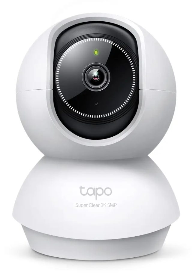 TP-Link Tapo Pan/Tilt AI Home Security Wi-Fi Camera SPEC: 3K 5MP (2880×1620), 2.4 GHz, Horizontal 360º