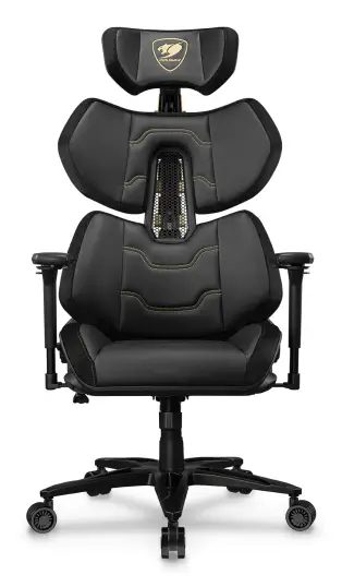 COUGAR Terminator Elite Gold PC gaming chair Padded seat Black, Gold