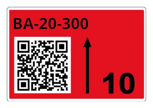 Brother LTZ14055FQR self-adhesive label Rectangle Red