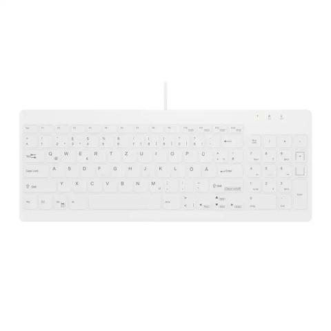 Contour Design Active Key Contour QuickClean Medical Keyboard Removable Cover Compact Wired White DE C7012