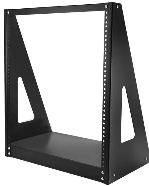 StarTech.com 2-Post 12U Heavy-Duty Desktop Server Rack, Small Open Frame 19in Computer Rack, Compact Network Rack for AV / Studio / Data / IT Equipment, TAA Compliant - Free Standing Two-Post Home/Office Rack