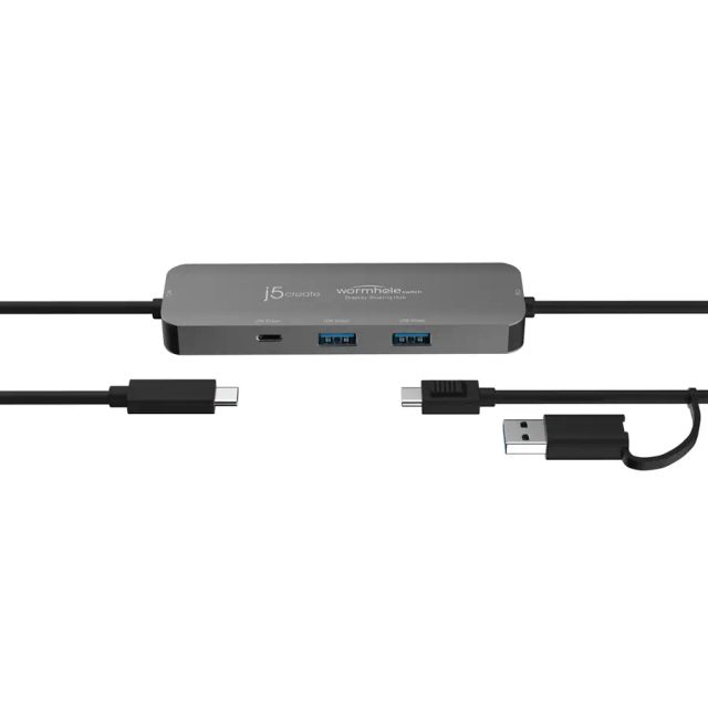 j5create JCH462 Wormhole Switch™ Display Sharing Hub, Black