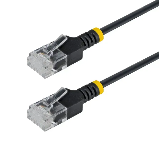 StarTech.com 3m Black Ultra Slim CAT6a Ethernet Cable, Snagless, UTP, Pure Bare Copper Wire, 34AWG Slim RJ45 Network Patch Cord, Individually Tested
