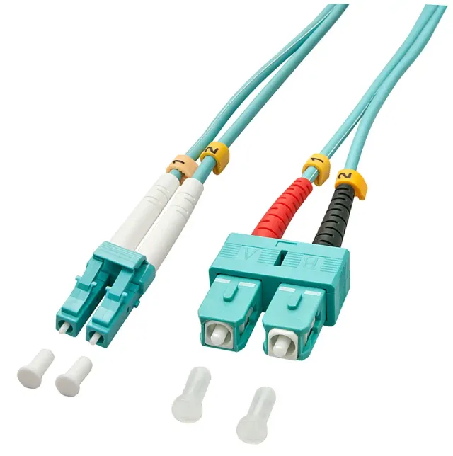 Lindy 1.0m OM3 LC - SC Duplex InfiniBand/fibre optic cable 1 m Turquoise