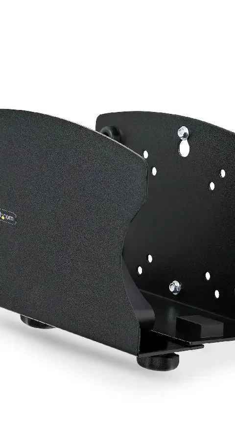 StarTech.com PC Wall Mount Bracket, Supports Desktop Computers Up To 40lb (18kg), Tool-Less Adjustments 1.9-7.8in (50-200mm), Heavy-Duty Wall Mount Shelf/Holder for PC Case/Tower - TAA