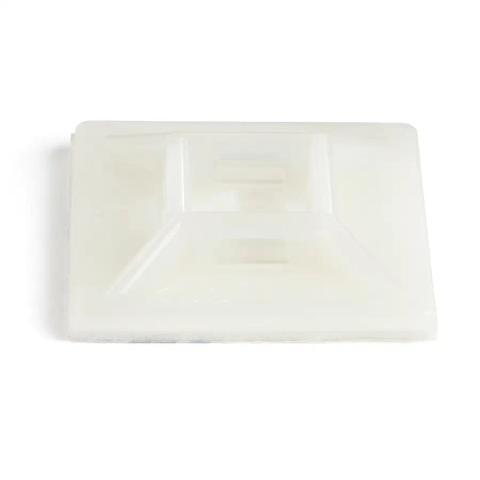 StarTech.com 100 Pack Cable Tie Mounts with Adhesive Tape for 0.21 in. (5.5 mm) Wide Ties - Nylon/Plastic Zip Tie Mounts - Electrical/Network Cable Wrap Mounts / 94V-2 Fire & UL Rated TAA