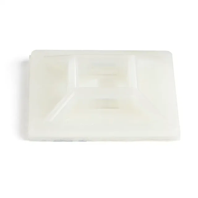 StarTech.com 100 Pack Cable Tie Mounts with Adhesive Tape for 0.21 in. (5.5 mm) Wide Ties - Nylon/Plastic Zip Tie Mounts - Electrical/Network Cable Wrap Mounts / 94V-2 Fire & UL Rated TAA