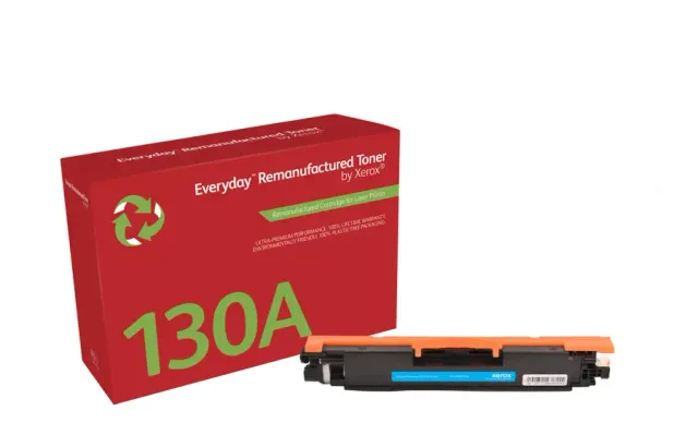 Everyday™ Cyan Remanufactured Toner by Xerox compatible with HP 130A (CF351A), Standard capacity