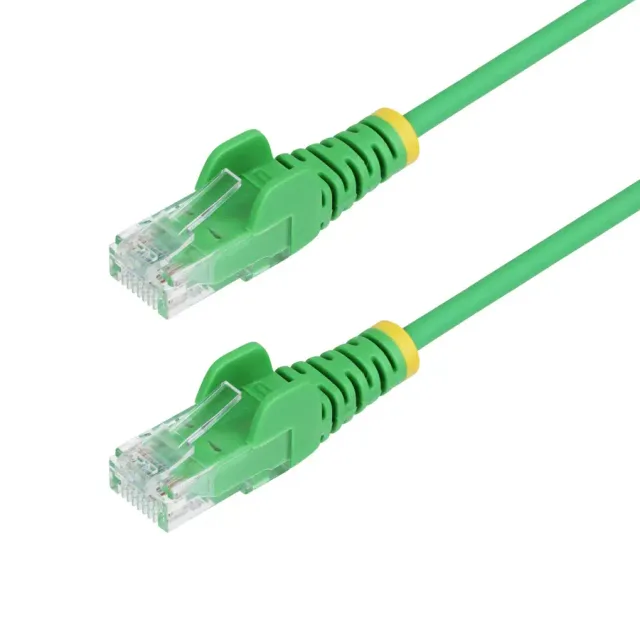 StarTech.com 5m Green Slim CAT6 Ethernet Cable, Snagless, 100W PoE, UTP, LSZH, 28AWG Pure Bare Copper Wire, Slim RJ45 Network Patch Cord w/Strain Reliefs, Individually Tested