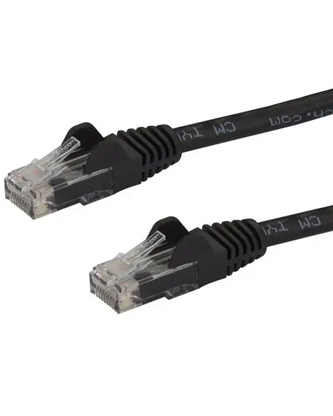 StarTech.com 10m CAT6 Ethernet Cable - Black CAT 6 Gigabit Ethernet Wire -250MHz 100W PoE RJ45 UTP Network/Patch Cord Snagless w/Strain Relief Individually Tested