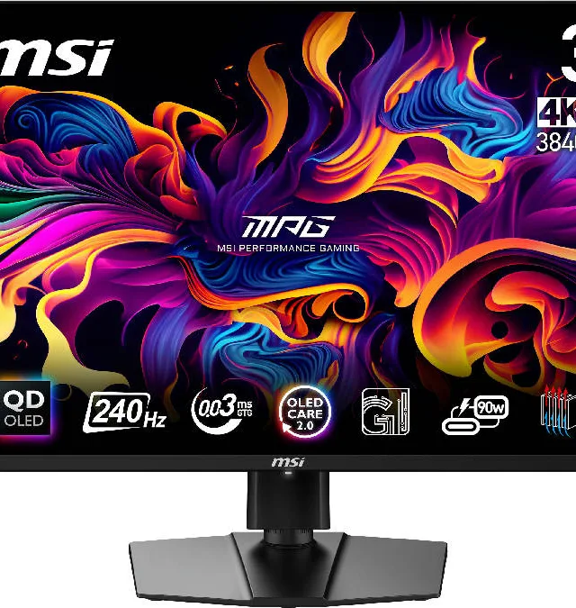 MSI MPG 321URX QD-OLED computer monitor 80 cm (31.5") 3840 x 2160 pixels 4K Ultra HD Black