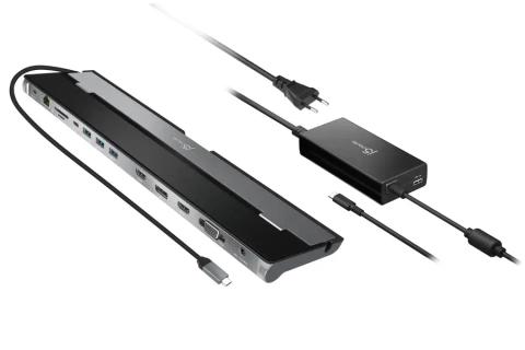 j5create JCD543P USB-C™ Triple Display Docking Station with 100W PD Adapter