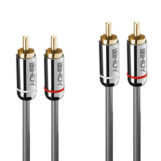 Lindy 5m Dual Phono Audio Cable, Cromo Line