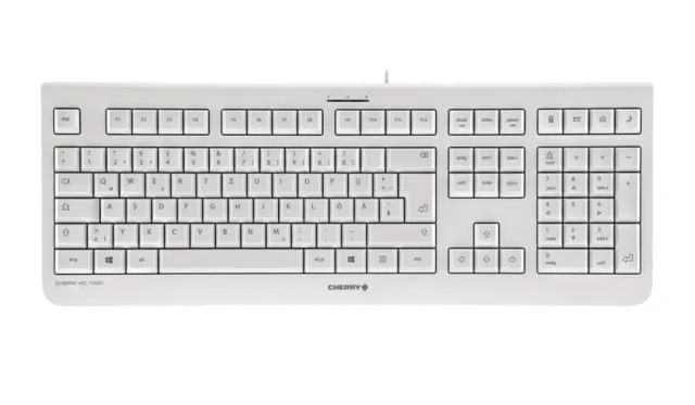 CHERRY KC 1000 keyboard Universal USB QWERTY Nordic Grey