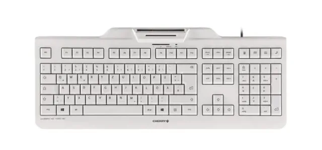 CHERRY KC 1000 SC keyboard Office USB AZERTY French Grey