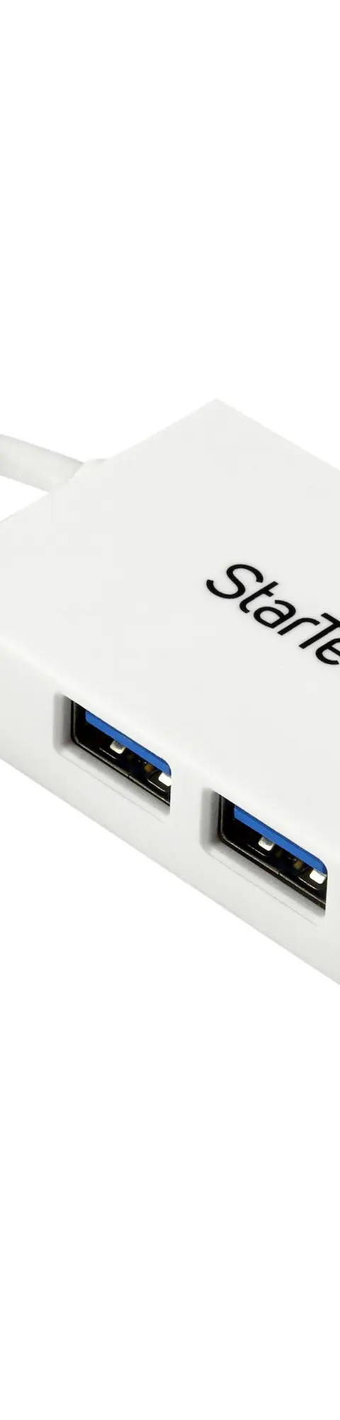 StarTech.com 4 Port USB C Hub with 1x USB-C & 3x USB-A Ports (SuperSpeed 5Gbps) - USB Bus Powered - Portable/Laptop USB 3.0 Adapter Hub - USB 3.1 Gen 1/USB 3.2 Gen 1 Type-C Hub - White~4 Port USB C Hub with 1x USB-C & 3x USB-A Ports (SuperSpeed 5Gbps) - USB Bus Powered - Portable/Laptop USB 3.0 Adapter Hub - USB 3.2 Gen 1 Type-C Hub - White