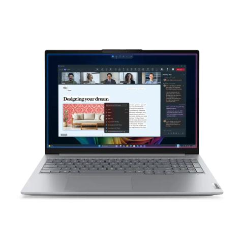 Lenovo ThinkBook 16 G9 IPL Copilot+ PC Intel Core Ultra 7 355 Laptop 40.6 cm (16") WUXGA 16 GB DDR5-SDRAM 512 GB SSD Wi-Fi 7 (802.11be) Windows 11 Pro German Grey