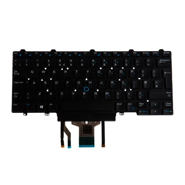Origin Storage N/B KBD Dell Latitude 7490 UK 83 Key Backlit DP Black