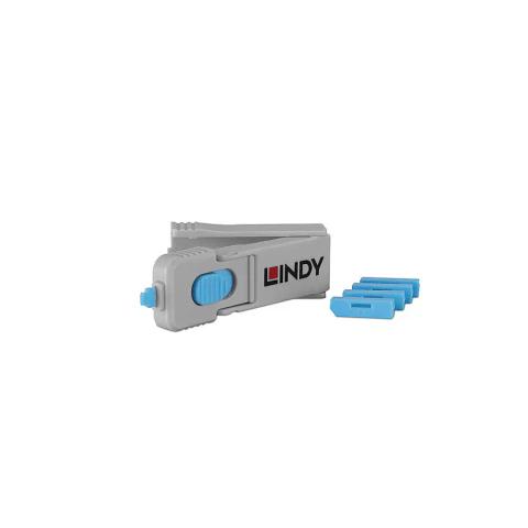Lindy 40324 port blocker Port blocker + key DisplayPort Blue Acrylonitrile butadiene styrene (ABS) 5 pc(s)