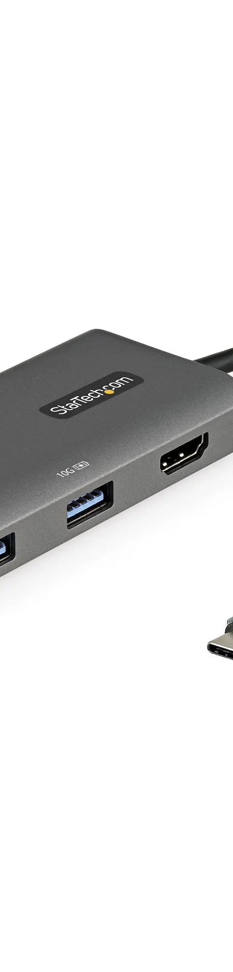 StarTech.com USB C Multiport Adapter - 10Gbps USB Type-C Mini Dock with 4K 30Hz HDMI - 100W Power Delivery Passthrough - 3-Port USB Hub, GbE - USB 3.1/3.2 Gen 2 Laptop Dock - 10" Cable